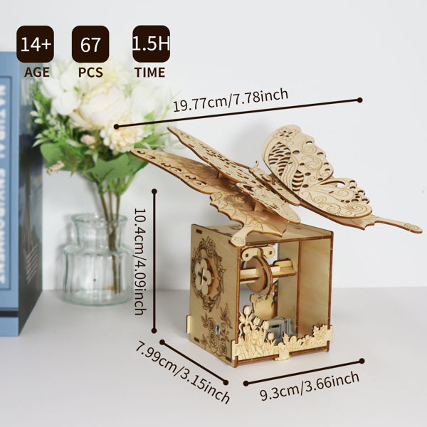 3D Wooden Carousel Music Box | Handmade DIY Puzzle Model – additional product view