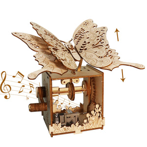 3D Wooden Carousel Music Box | Handmade DIY Puzzle Model – main product view