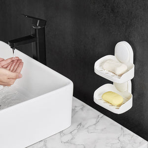Suction Cup Soap Dish with Drain Tray – main product view