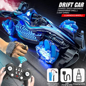 F1 Style Remote Control Car with Music, Lights & Spray Tail – main product view