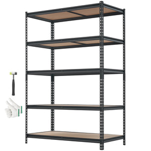 5-Tier Adjustable Metal Garage Shelving, 3000 lb Capacity – main product view