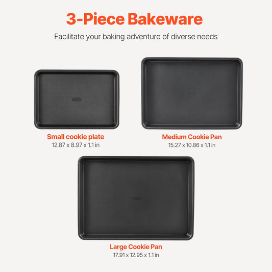 3-Piece Nonstick Baking Pan Set – alternate product view