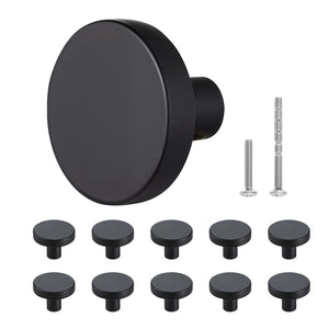10-Pack 1.26 in Black Cabinet Knobs – main product view