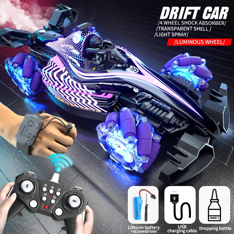 F1 Style Remote Control Car with Music, Lights & Spray Tail – additional product view 8