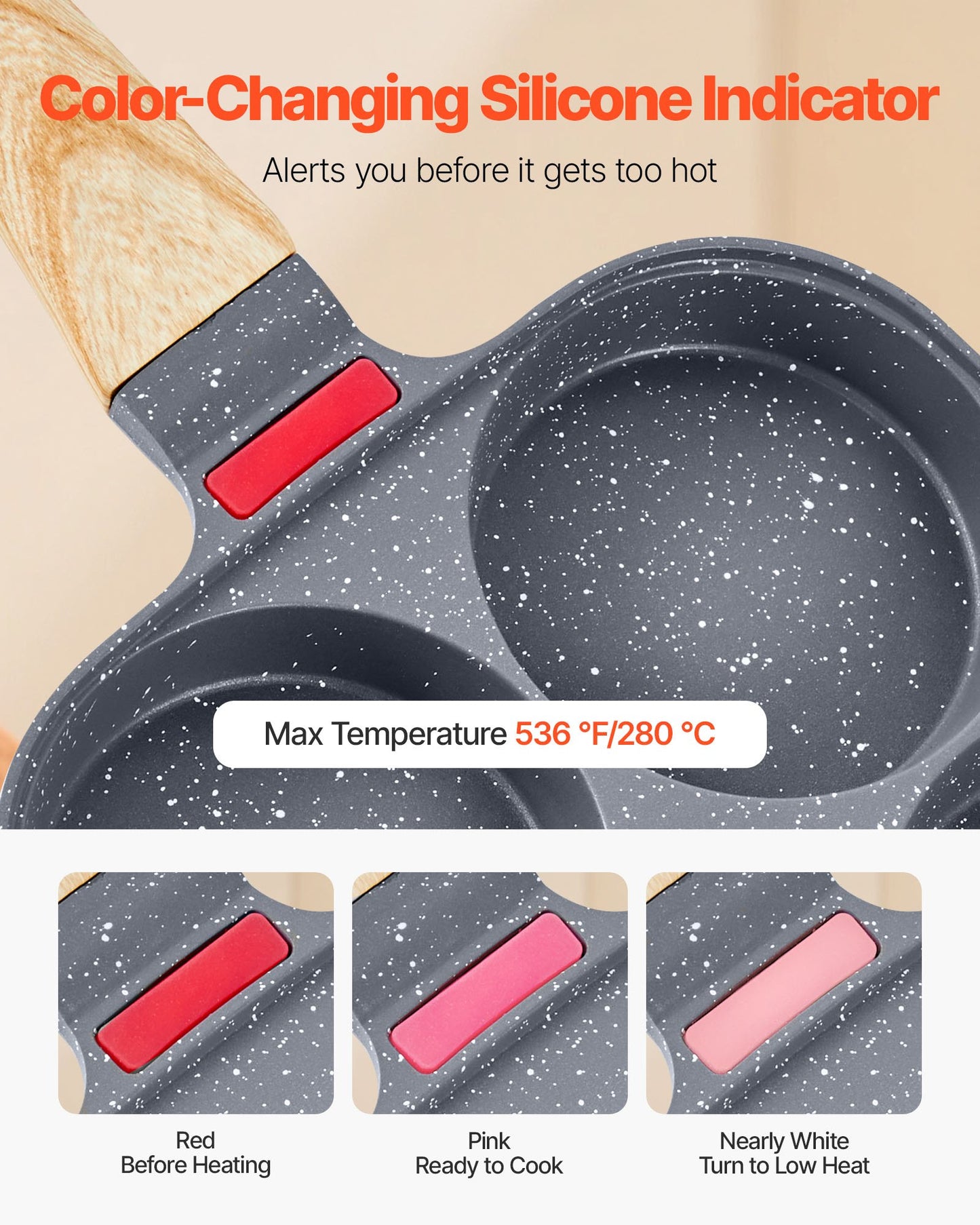 4-Cup Nonstick Egg Frying Pan – alternate angle