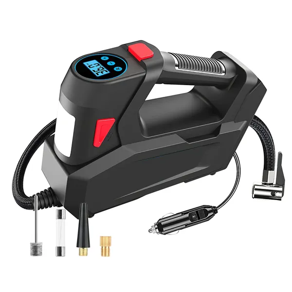 Portable Tire Inflator 120PSI 12V Air Pump, Digital Auto Shut Off LED Light, Tire Pump for Car Bike Motorcycle Balls