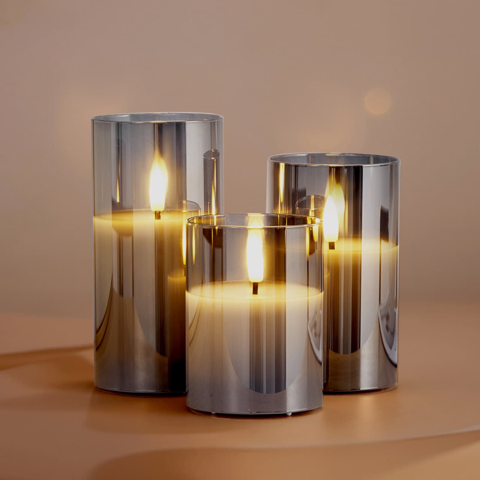 Flameless LED Candles 3 Pack with Remote, Battery Operated Pillar Candles Flickering Realistic Candles for Home Decor
