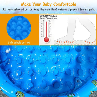 51 x 13 in Inflatable Family Pool | Foldable Kids Swim Pool – product detail view