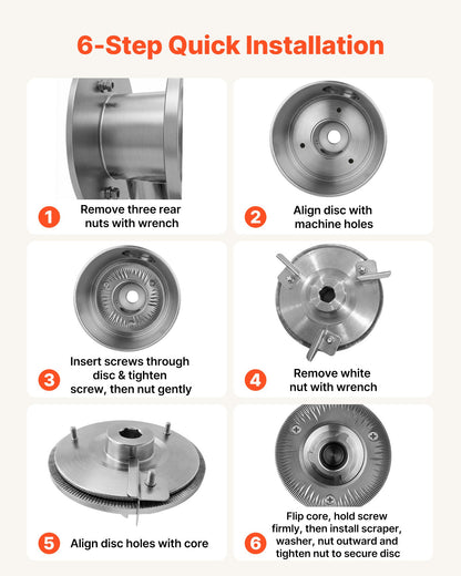 Cast Iron Grinding Plates 2-Pack for HN-2200/HN-3000 Grain Mills – additional product view