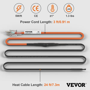 24 ft Self-Regulating Pipe Heating Cable – main product view