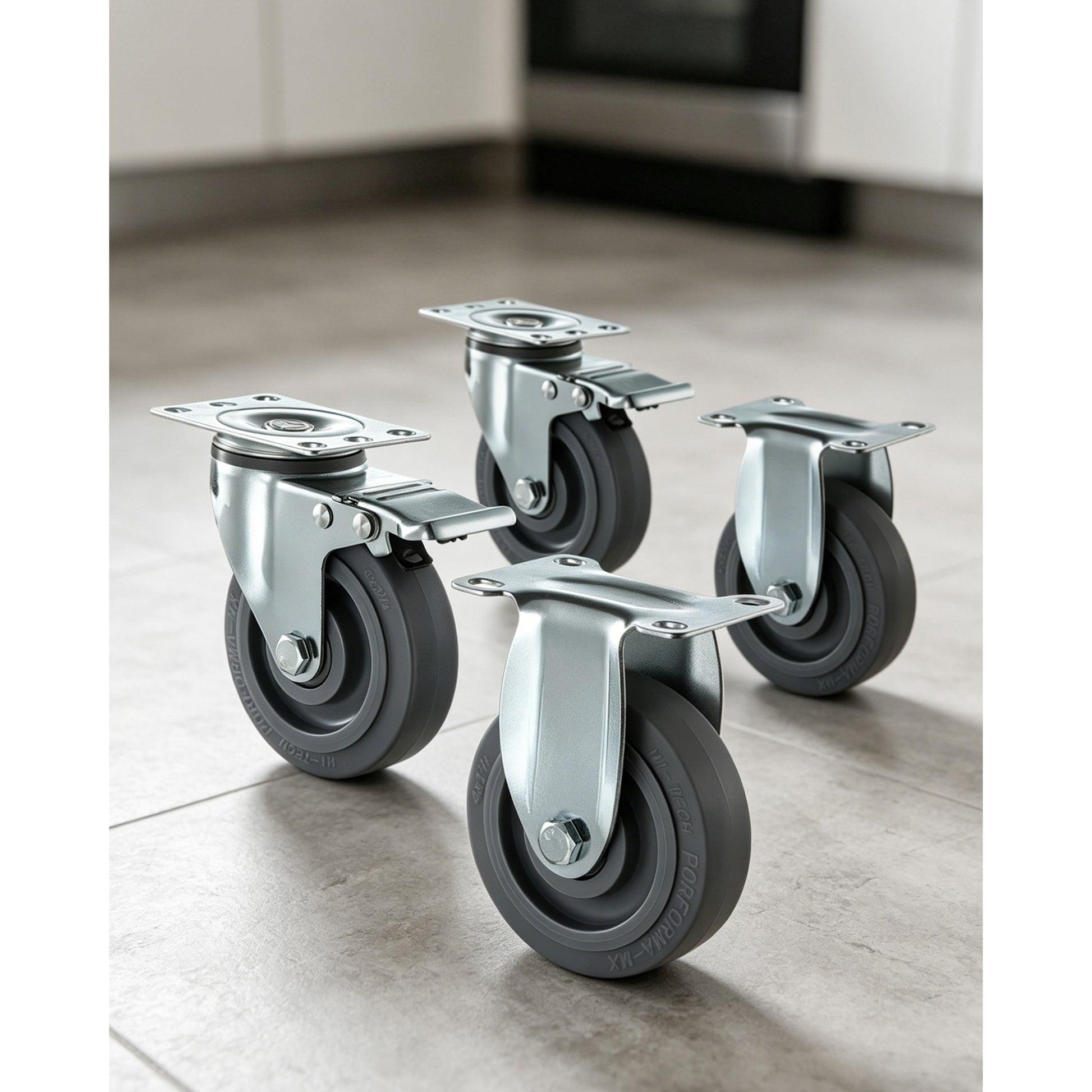 5" Heavy-Duty Caster Wheels 4-Pack for Insulated Food Pan Carriers – additional product view
