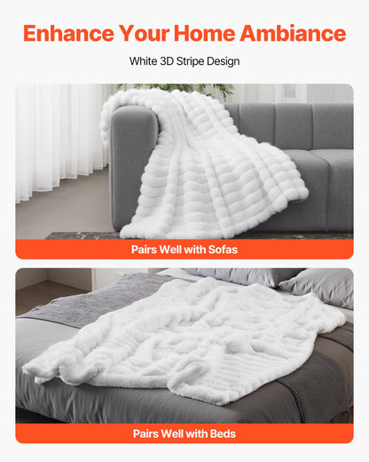 Faux Fur Throw Blanket 50 x 60 in – additional product view