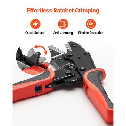 24–10 AWG Ratcheting Wire Crimper with Adjustable Pressure – product detail view