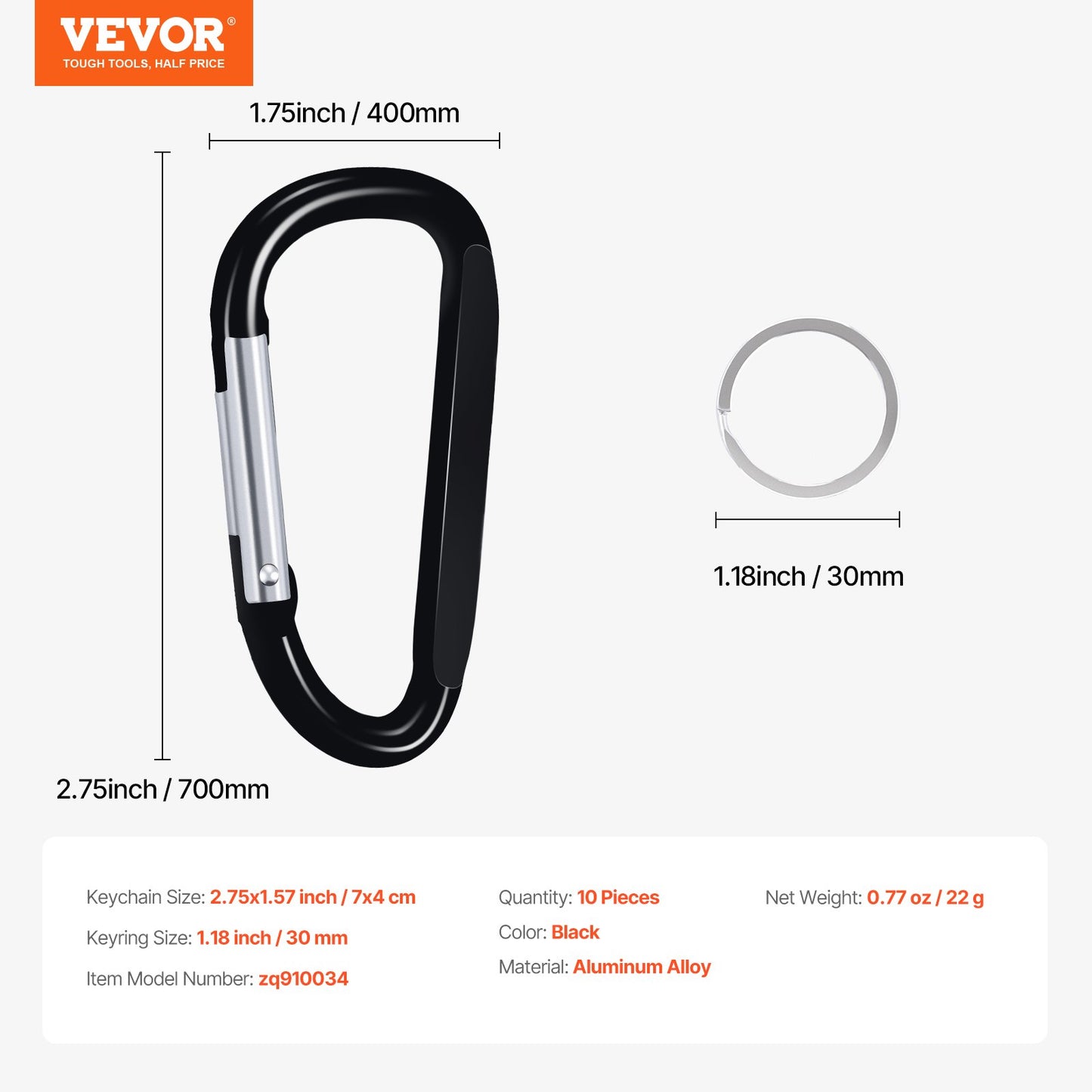Carabiner Clips 10 Pack – alternate product view