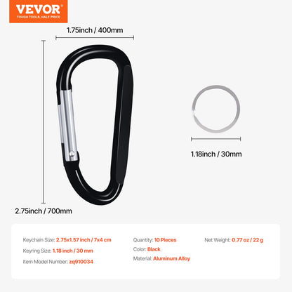 Carabiner Clips 10 Pack – alternate product view