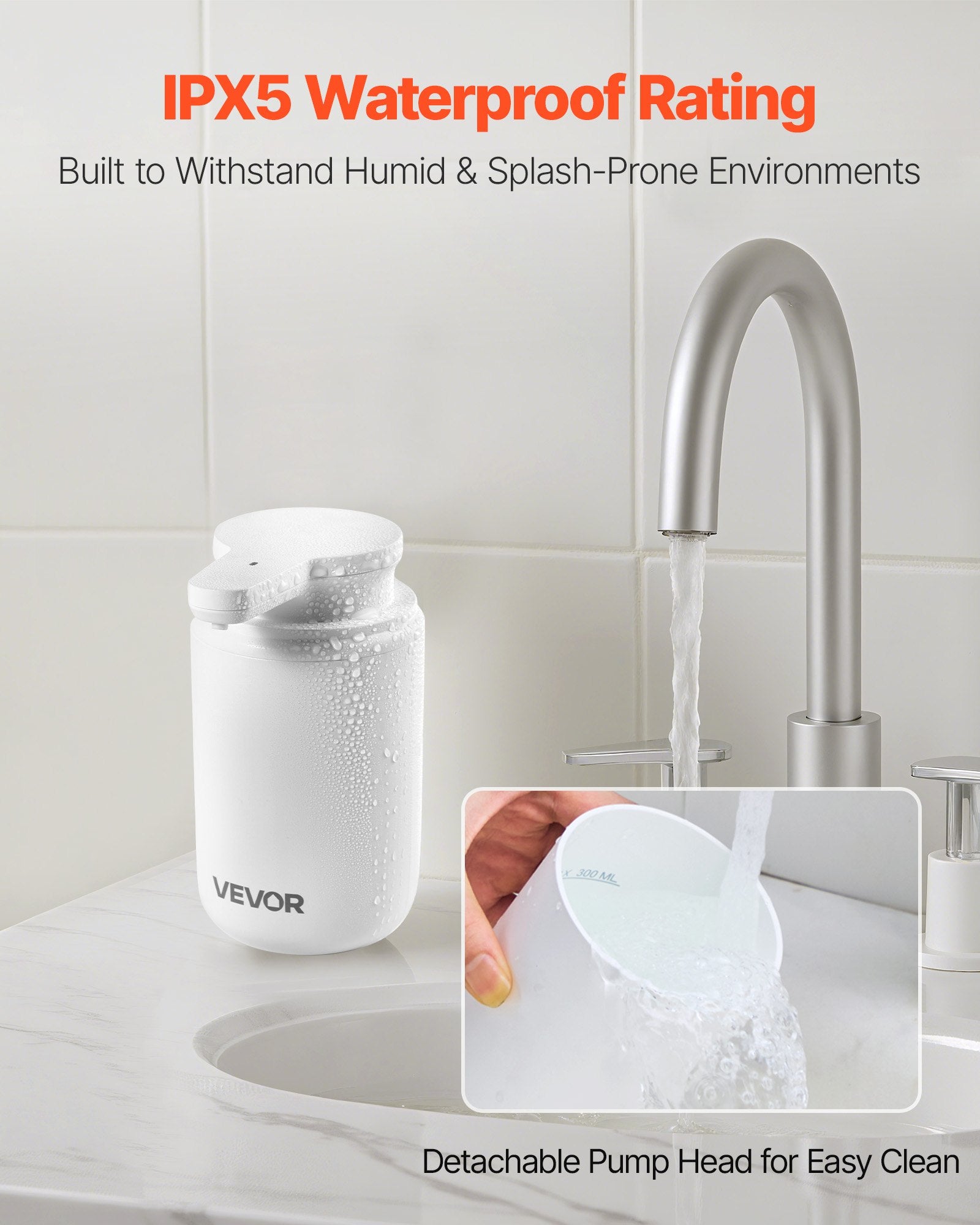 Rechargeable Automatic Soap Dispenser 10 oz – alternate angle