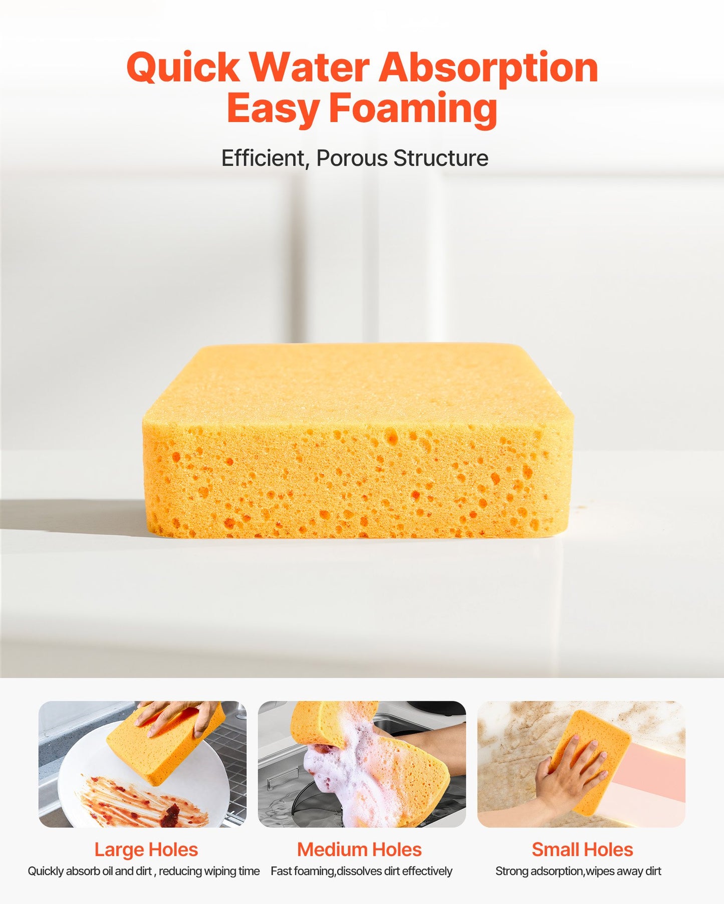 Large Cleaning Sponges 6 Pack – additional product view