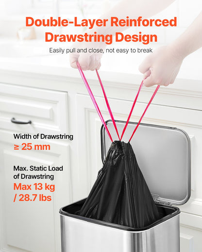 30 Gallon Drawstring Trash Bags, 50 Count – alternate product view