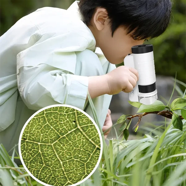 Kids Handheld HD Microscope with LED Light | STEM Science Toy – alternate product view