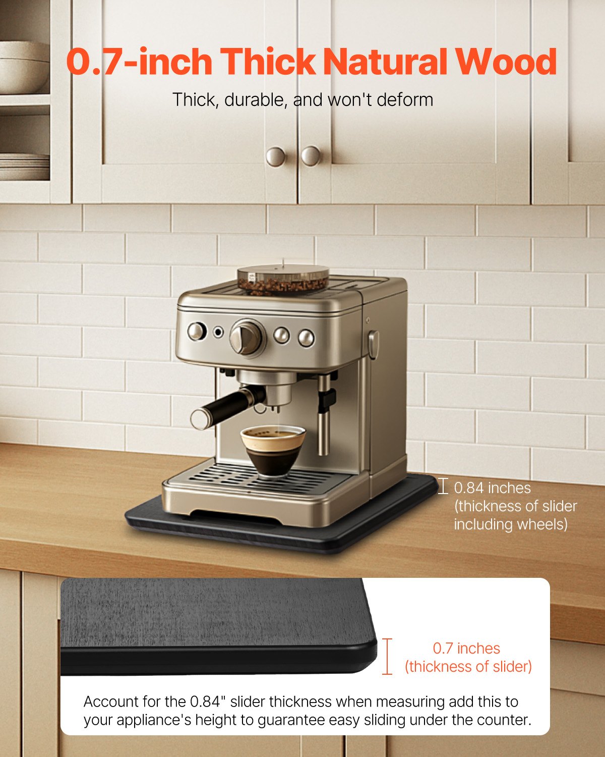 10.5 x 13 in Appliance Sliding Tray for Coffee Maker, Black – in-use product view 4