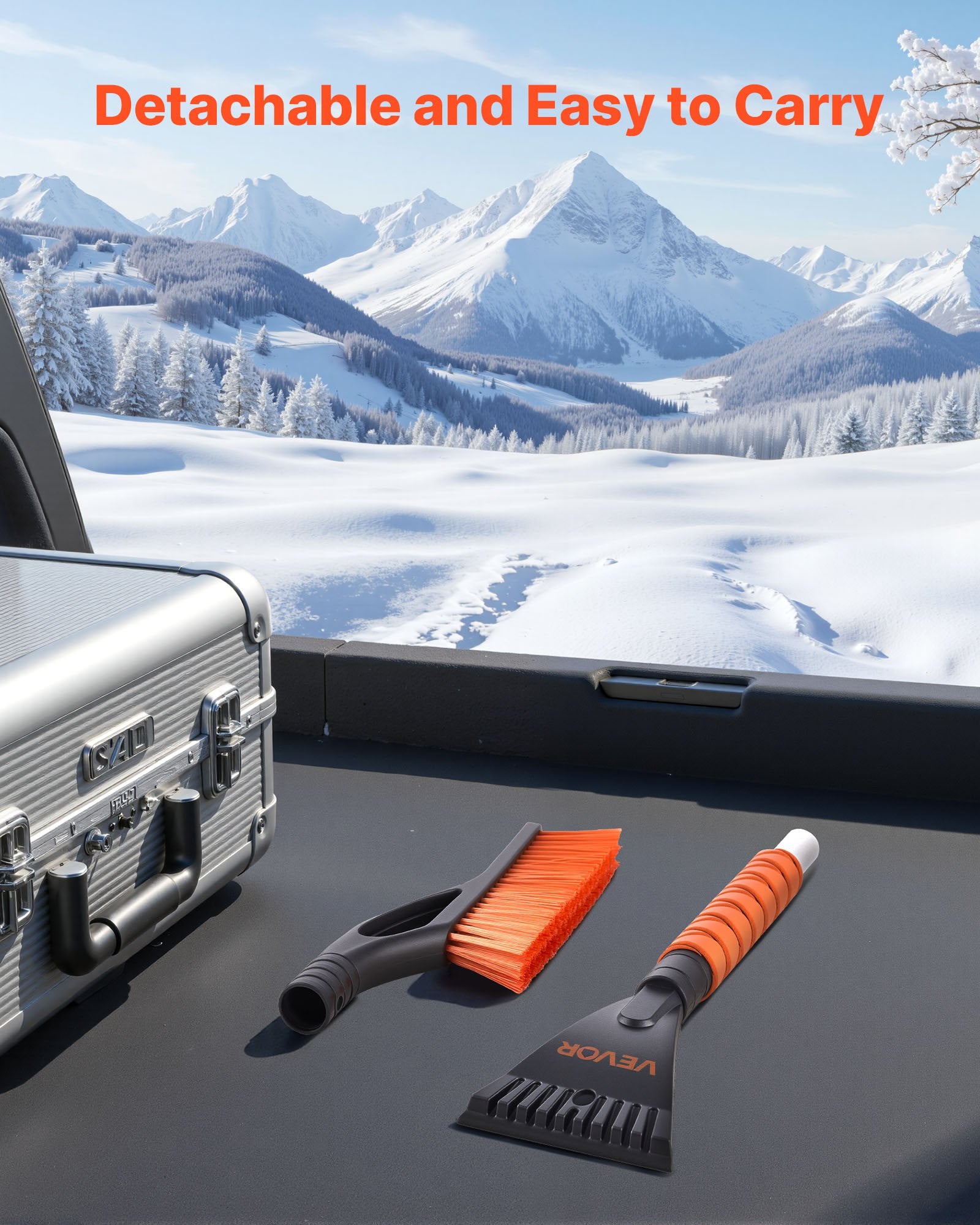 27 in Car Snow Brush and Ice Scraper – alternate angle