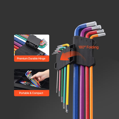22-Piece SAE and Metric Hex Key Set – main product view