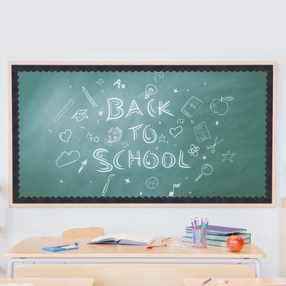 65.6 ft Black Scalloped Bulletin Board Border – feature detail view