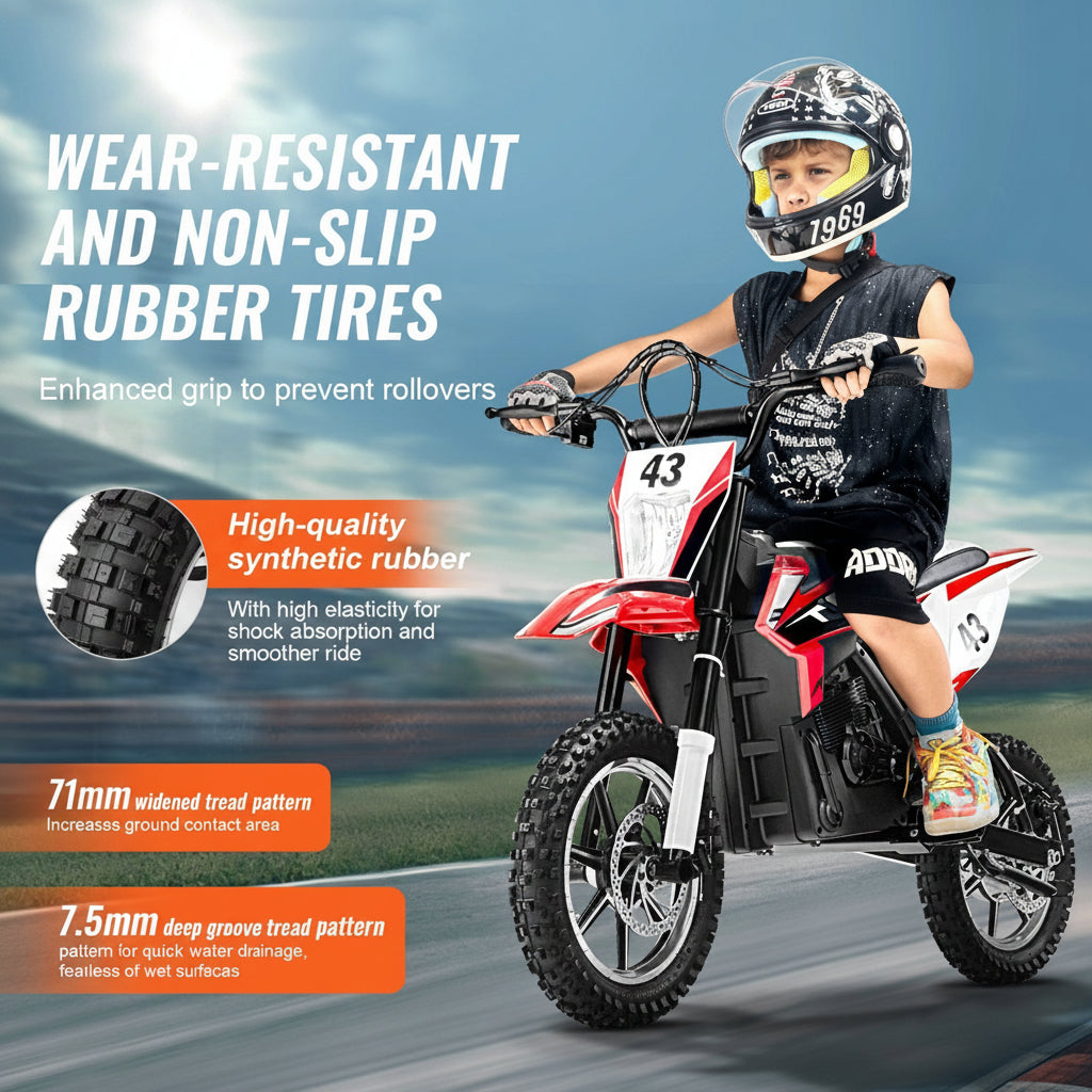 Kids Electric Dirt Bike | 36V Mini Motorcycle 15.5MPH – in-use product view