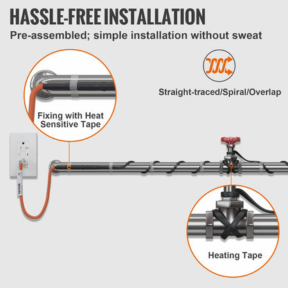 24 ft Self-Regulating Pipe Heating Cable – product detail view