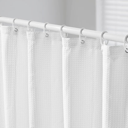 White Waffle Shower Curtain 72 x 72 in – main product view