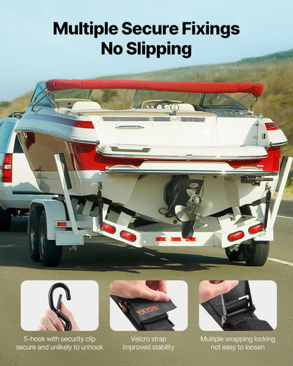 Retractable Ratchet Tie-Down Straps 2 Pack – alternate product view