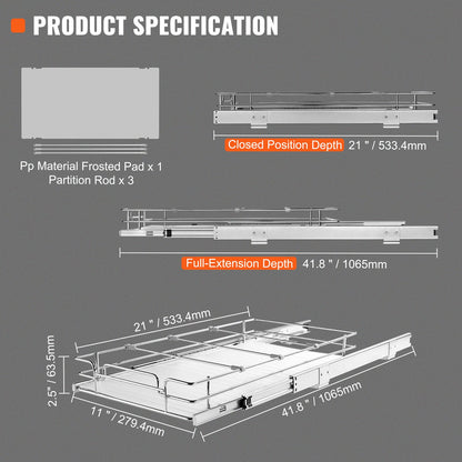 Heavy Duty Pull-Out Cabinet Organizer – product detail view