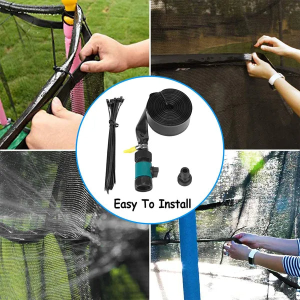 Kids Trampoline Sprinkler | Outdoor Water Play Summer Toy – in-use product view