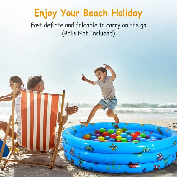 51 x 13 in Inflatable Family Pool | Foldable Kids Swim Pool – additional product view 9