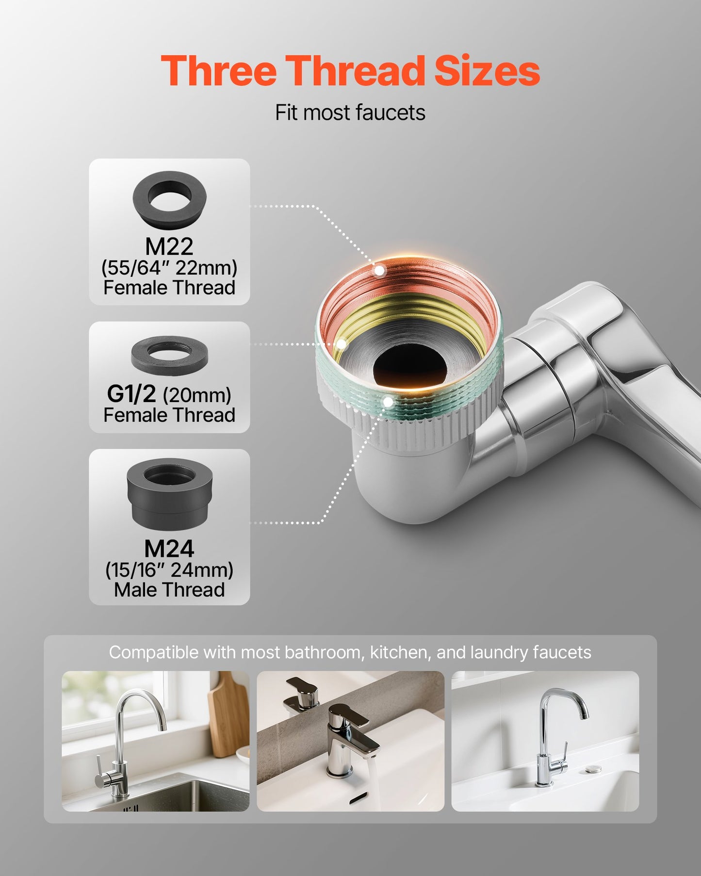 Universal Swivel Faucet Aerator Extension – additional product view