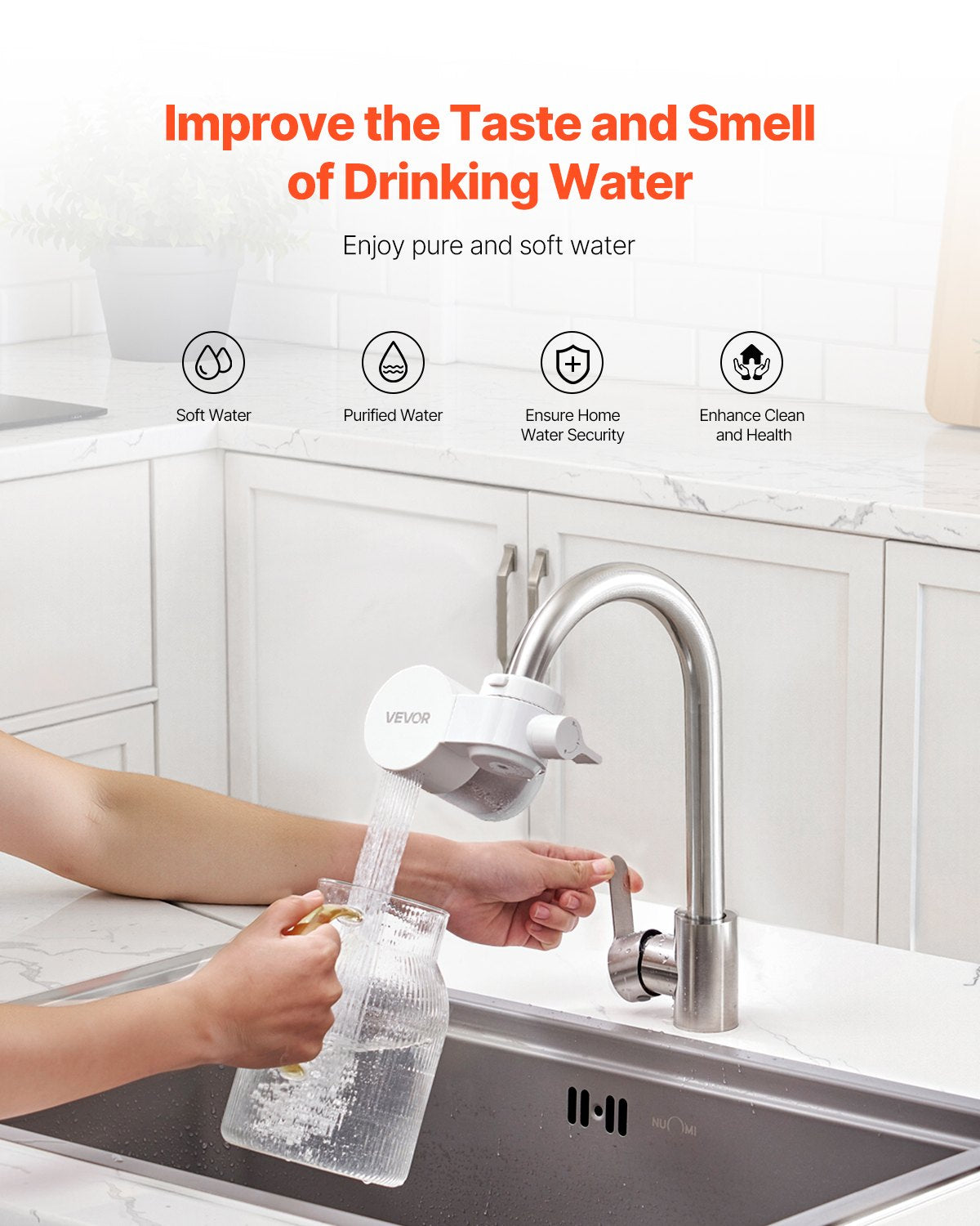 Faucet Mount Water Filter for Kitchen Sink – product detail view