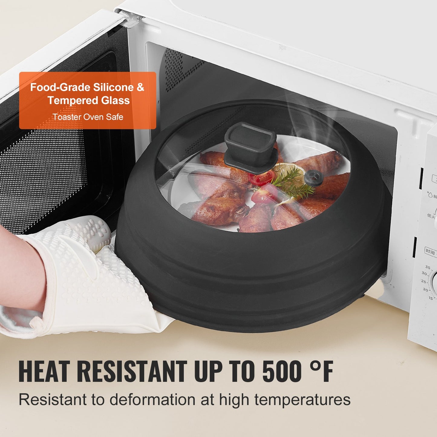 Collapsible Microwave Splatter Cover and Mat – alternate product view