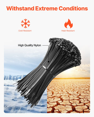 8 in Cable Zip Ties – main product view