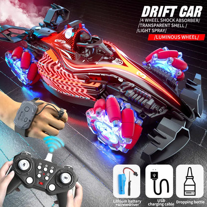 F1 Style Remote Control Car with Music, Lights & Spray Tail – additional product view 7