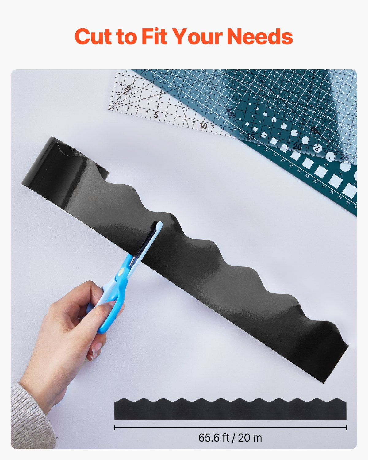 65.6 ft Black Scalloped Bulletin Board Border – alternate product view