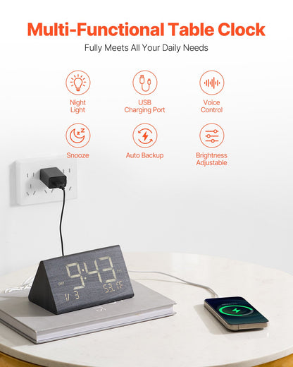 Wooden Digital Alarm Clock – additional product view