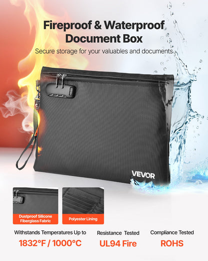 Fireproof Document Bag with Lock – alternate product view