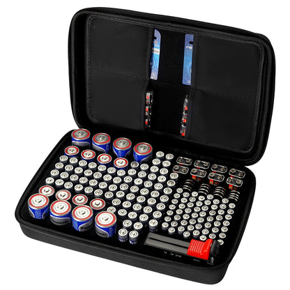Battery Organizer Storage Box with BT-168 Tester – feature detail view