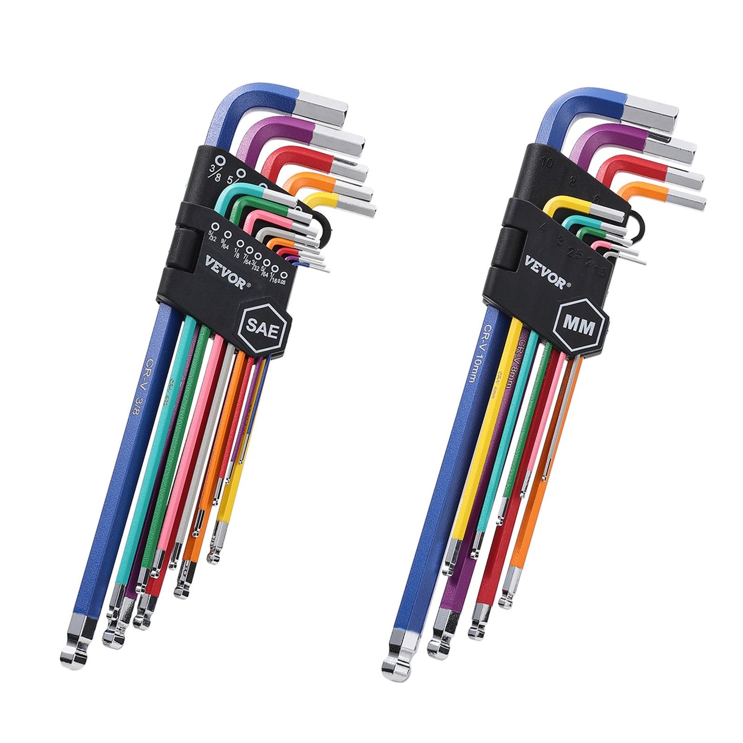 22-Piece SAE and Metric Hex Key Set – alternate angle