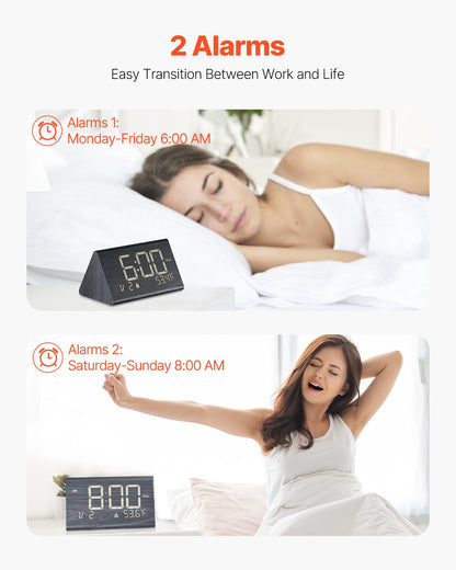 Wooden Digital Alarm Clock – alternate product view
