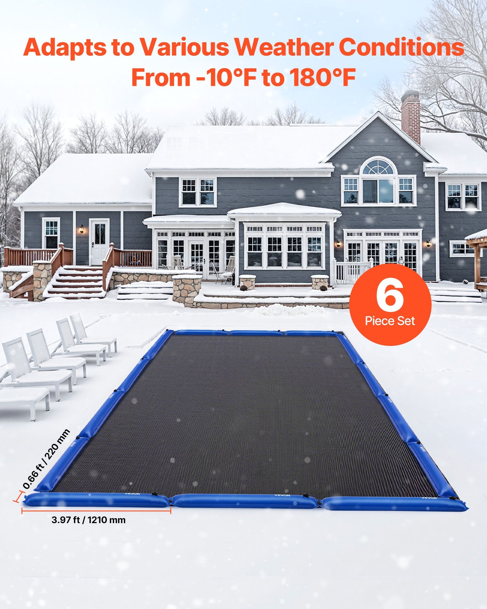 4 ft Winter Pool Cover Water Bags, 6-Pack, 26 Gauge – alternate product view