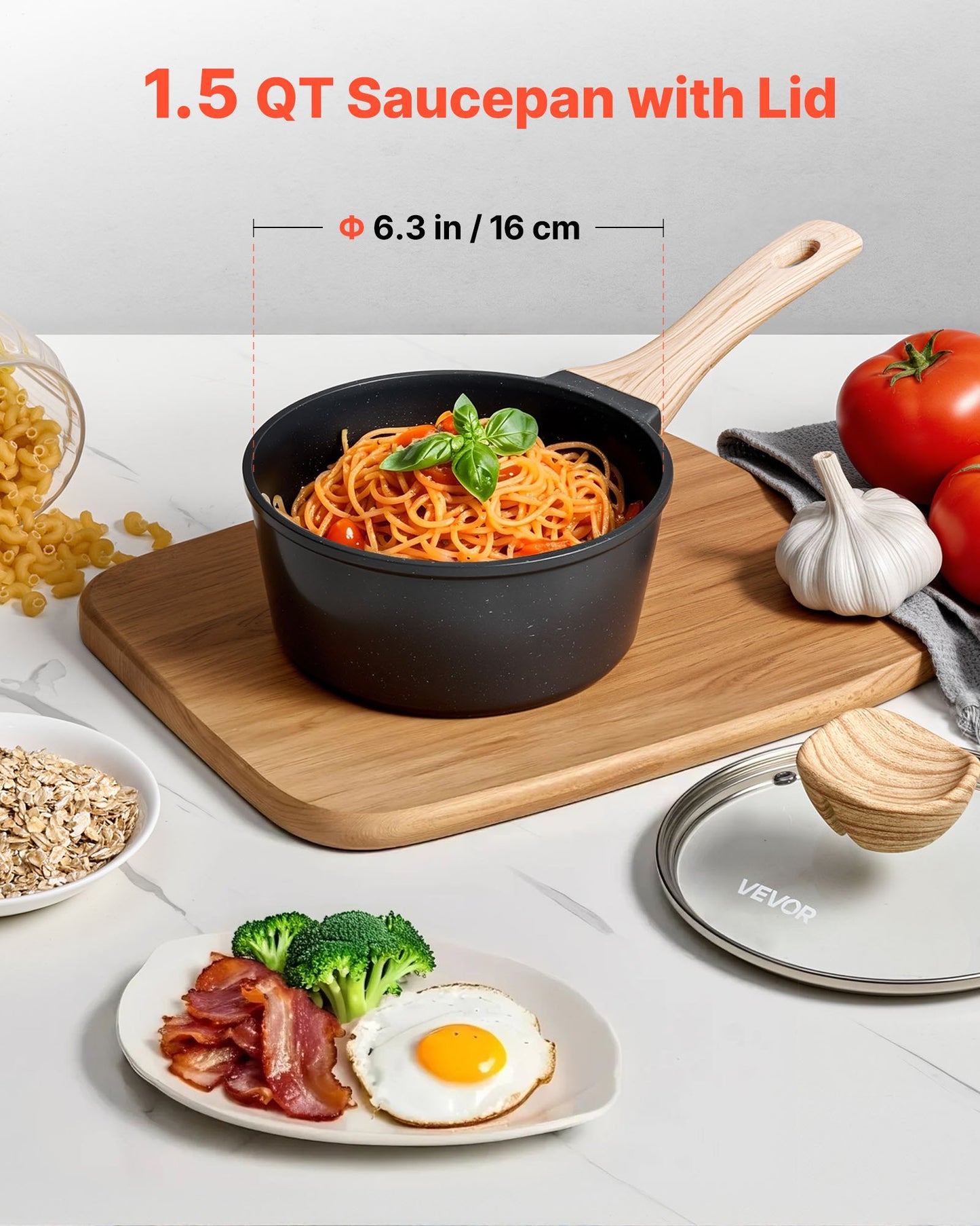 1.5 Qt Nonstick Saucepan with Glass Lid – alternate product view