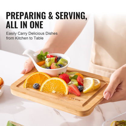 Bamboo Cutting Board with Built-In Handle – product detail view
