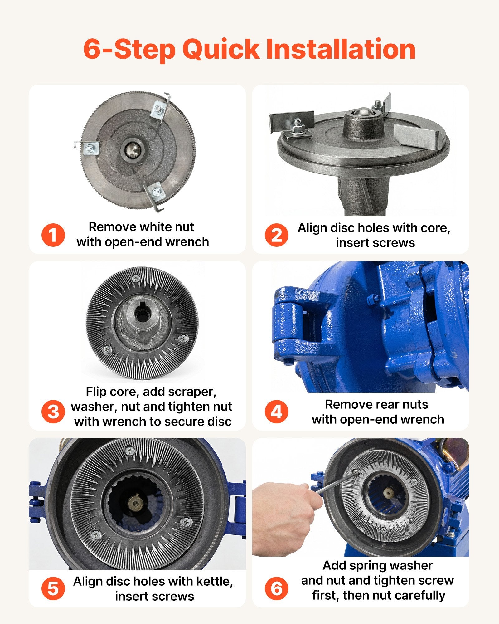 Cast Iron Grinding Plates 2-Pack for GM-001/002/003 Grain Mills – additional product view