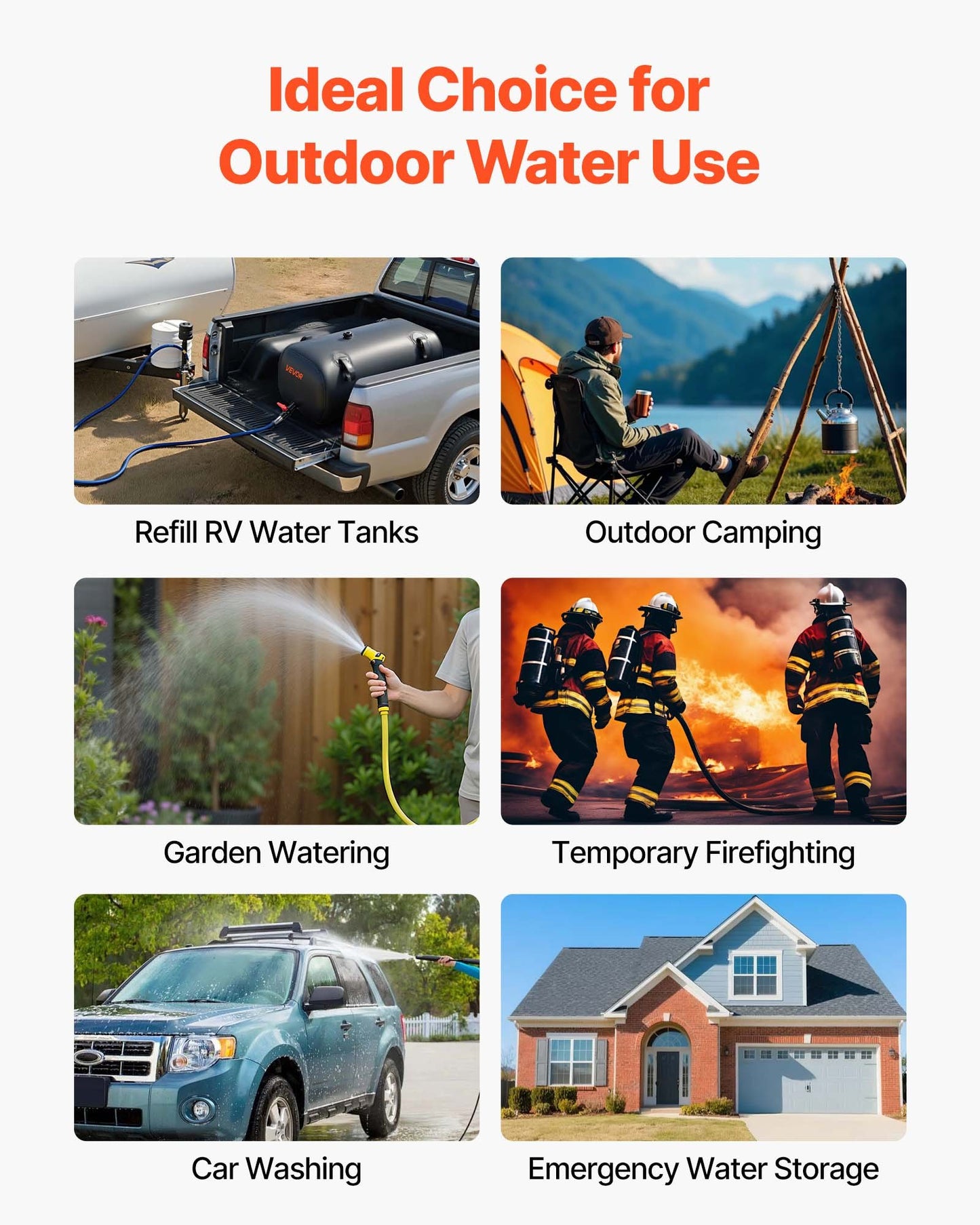 30-Gallon PVC Water Storage Bladder for Camping & Irrigation – main product view